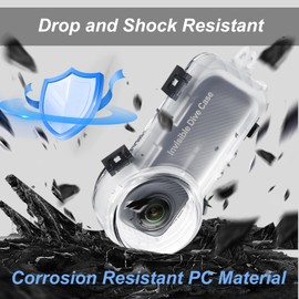 Birgipar Invisible Dive Case for Insta360 X4 - Transparent Acrylic - Underwater Camera Housing - Waterproof up to 50m - Compatible with Selfie Sticks & Tripods