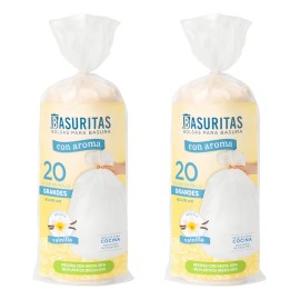 40 Bolsas De Basura Grandes Con Aroma Basuritas, Pack 2x20                                                                                            