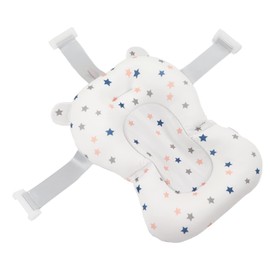 Baby Bath Seat, Baby Bath Pillow for Bathtub, Sink for Newborns, Floating, Foldable, Adjustable, Easy to Clean (White Stars)