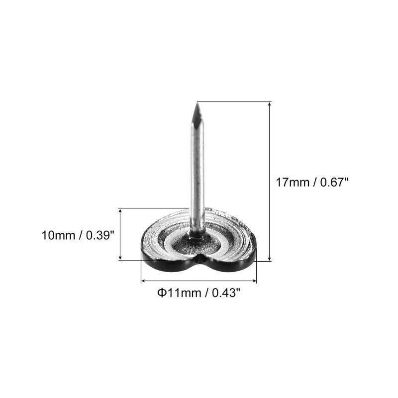 sourcing map 25Pcs Heart Shape Push Pins Decorative Thumbtacks for