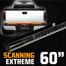 RECON - Universal Fit 60" Tailgate Light Bar High Power Running LED Lights with Scanning Amber Signals, Brake & Reverse Lights for Trucks & SUVS