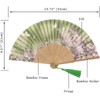 OMyTea "Sakura Chinese/Japanese Women Hand Held Silk Folding Fans with