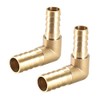 sourcing map 12mm to 10mm Barb Brass Hose Fitting 90