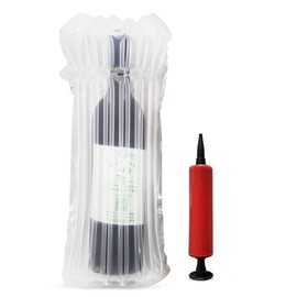 Wine Bottle Travel Protector Bags, Monkkino 16 Packs Inflatable Bubble Cushion Wrap, Safety Choice for Glass Bottles in Transport with Luggage, Air Filled Packaging Sleeves with Reusable Pump