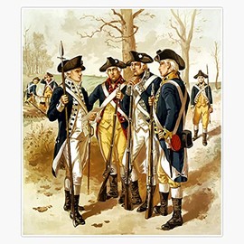 HOF Trading Infantry of The Revolutionary War Vinyl Sticker Waterproof Decal Laptop Wall Window Bumper Sticker 5"