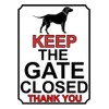 SHAWPRINT KEEP THE GATE CLOSED THANK YOU DOG THEME METAL