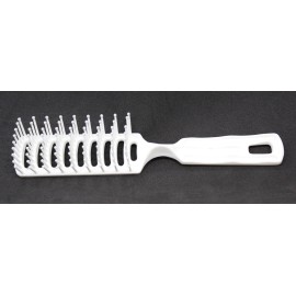 Unbranded Vintage White Vent Hair Brush Blow-Dry Styling Round-Tipped Bristles NOS