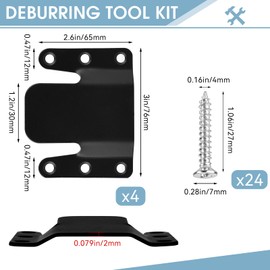 PEASUG PEASUG Sectional Couch Connectors, Modular Couch Connectors to Make Sectional Stay, Couch Clips for Sectionals, 4 Pcs Furniture Connectors with Screws for Sofa, Recliner, Black