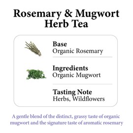 BOHYANG 1937, Organic Blend with Natural Ingredients, Hand-Picked Whole Leaves, Plastic-Free 12 Tea Bags, 0.42oz (12g) (Rosemary & Mugwort)