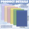 Yinder 6 Pack 180 Sheets Pastel Transparent Sticky Notes Translucent