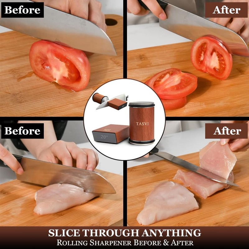 Rolling Knife Sharpener Tool Kit - Effortlessly Sharpen Blades with