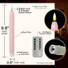 FCMSHAMD Pink Spiral Flameless Taper Candles, 9.8 Inch Flickering Candles