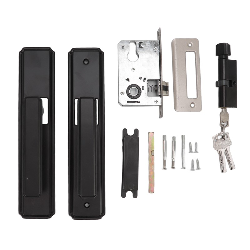 Door Lever Lock Universal Aluminium Alloy Black Door Security Latch