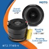 PRV Motorcycle Bullet Tweeter 2.75" Short Horn 140Watt 4Ohm MT2.7TWB-4
