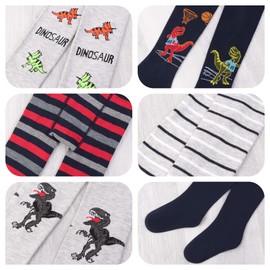 L&K-II 2734 Children's Boys' Knitted Tights Multicoloured Pack of 6, 6er-2734