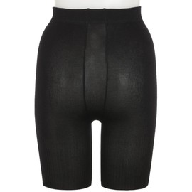 Atsugi BL2035 Women's Tights, Comfort, Moisture Absorption, Heat Generating Line, Rib Tights, 400 Denier, Loose Size, Black