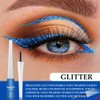 evpct 2Pcs Royal Blue Purple Liquid Glitter Eyeliner Set, Shimmery