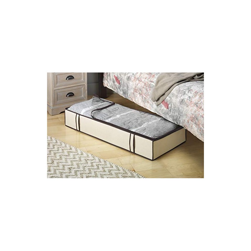 Whitmor Heavy Duy Canvas Zippered Under Bed Bag, Jumbo