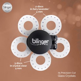 blinger® Starter Kit | Women's Hair Styling Tool + 75 Precision-Cut Glass Crystals | Bling in Seconds! Bedazzling Multi-Faceted Gems | Hair-Safe – Bling In Brush Out