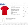 Gildan 5.4 oz Cotton T-Shirt (5000) Tee Large Red