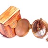 GROW OLD WITH ME ENGRAVED BRASS COMPASS ON CHAIN WITH