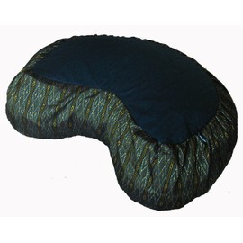 Boon Decor Meditation Cushion Crescent Zafu - Global Weave Teal