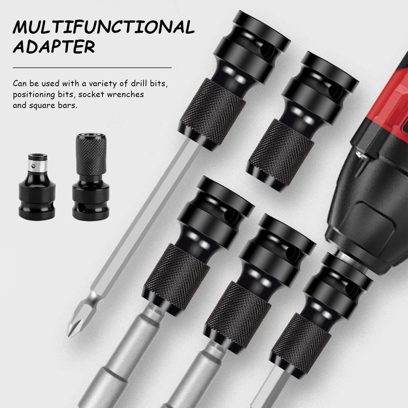 KSBBHDS 2 Piece Adapter Impact Driver Drill Wrench Adapter 1/2