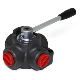 Hydraulic Rotary Diverter Valve, 4 Way, Closed Center, 24 GPM, #10 SAE Ports