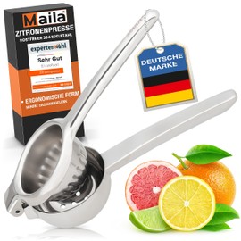 Lemon Squeezer Stainless Steel – XXL Hand Press for Lemons and Limes – Manual Juicer – Citrus Juicer Ergonomic Handle