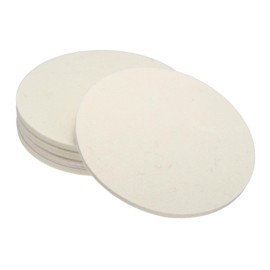 WorkBless 5PCS Wool Felt Polishing Pads, 7 Inch Buffing Wheel Polish Pad Flocking Hook & Loop Back for Car Buffer Polisher Attachment, Glass Plastic Metal Stone