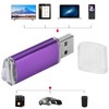 USB Flash Drive Transparent Cover Purple Portable Storage Memory Stick