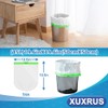 XUXRUS Bin Liners 15 L Bin Bags with Drawstring White