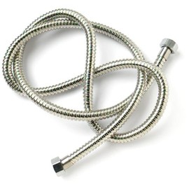 Merriway® BH00880 Chromed Shower Hose with Hexagonal Nuts Collar, 1.5 m (58.5 inch) x 11 mm Inner Dimension