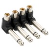 Greluma 4pcs Right Angle RCA to TS 6.35mm Audio Adapter,