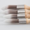 Clarity Stencil Brushes Set of 4: Extra-Fine Synthetic Bristles, Bamboo