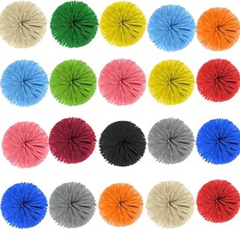 25 bolas de cuerda de overol para aliviar el estrés, bolas coloridas para hacer deporte con volante, pelota de palo, tamaño de 2.7 pulgadas