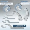 ZEZHIMI 8pc Adjustable C Pin Spanner Wrench Tool Set, Round