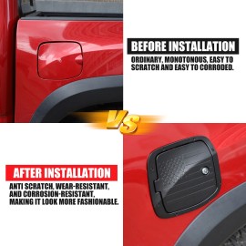 AUG For Toyota Tacoma 2016-22 Alloy Door Locking Fuel Filler Door Gas Tank Cap Cover