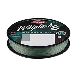 Berkley Whiplash8, Fishing Line, Superline, , Predator Fishing, Pike, Perch, Zander, Trout, Unisex, Moss Green, 0.28mm | 47.1kg | 104lb | 295yd