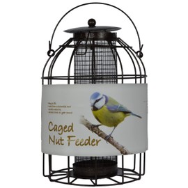 Green Jem Dome Caged Peanut Wild Bird Feeder, Designed To Deter Squirrels And Also Larger Garden Birds Such As Pigeons And Doves.