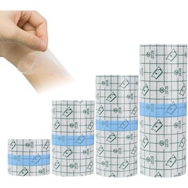 20 Meters Waterproof Transparent Bandage, BetterJonny 4 Rolls (5, 10, 15, 20 cm) Shower Plaster Waterproof Large PU Film Tape for Sports Shower, Anti-Allergic