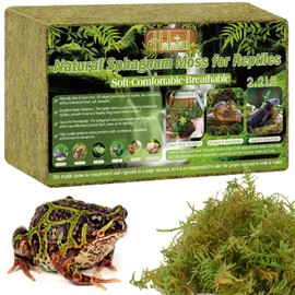 Halatool 2.2LB Natural Sphagnum Moss for Reptiles- 50QT Green Moss for Terrarium Plants Long Fiber Reptile Moss for Leopard Gecko Snake Hamsters Tortoises Frogs Lizards Salamanders