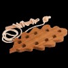 PoppyBabyCo Montessori Wooden Lacing Toy — Leaf Set of 3