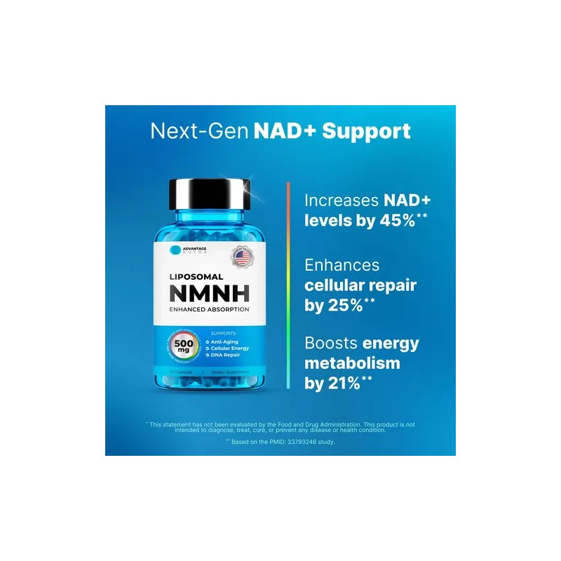Advantagenutra Suplemento Nmnh - Aumenta Nad, 60 Cápsulas