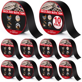 USKICH Deck Joist Tape,2" x 50' Butyl Deck Tape-10 Pack Joist Tape for Decking Waterproof Flashing Tape,Tape Joist Guard Protection Tape for Long-Lasting Protection