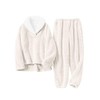 Peaceglad Women' s Fluffy Pajamas Set Fleece Pullover Pants Loose