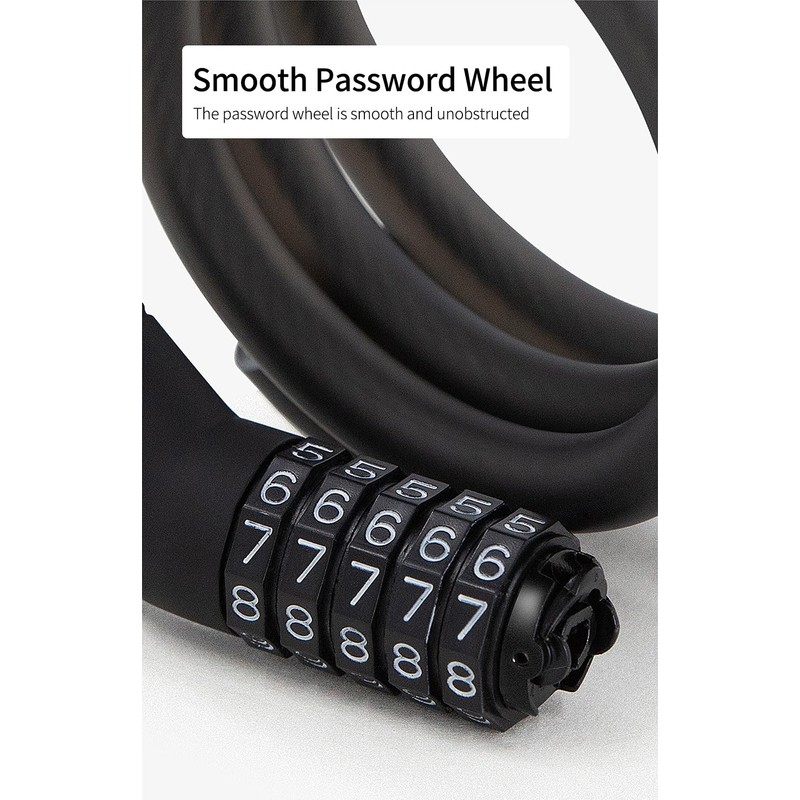 5 Digit Password Lock, Scooter Anti-Theft Combination Lock, 4 Foot