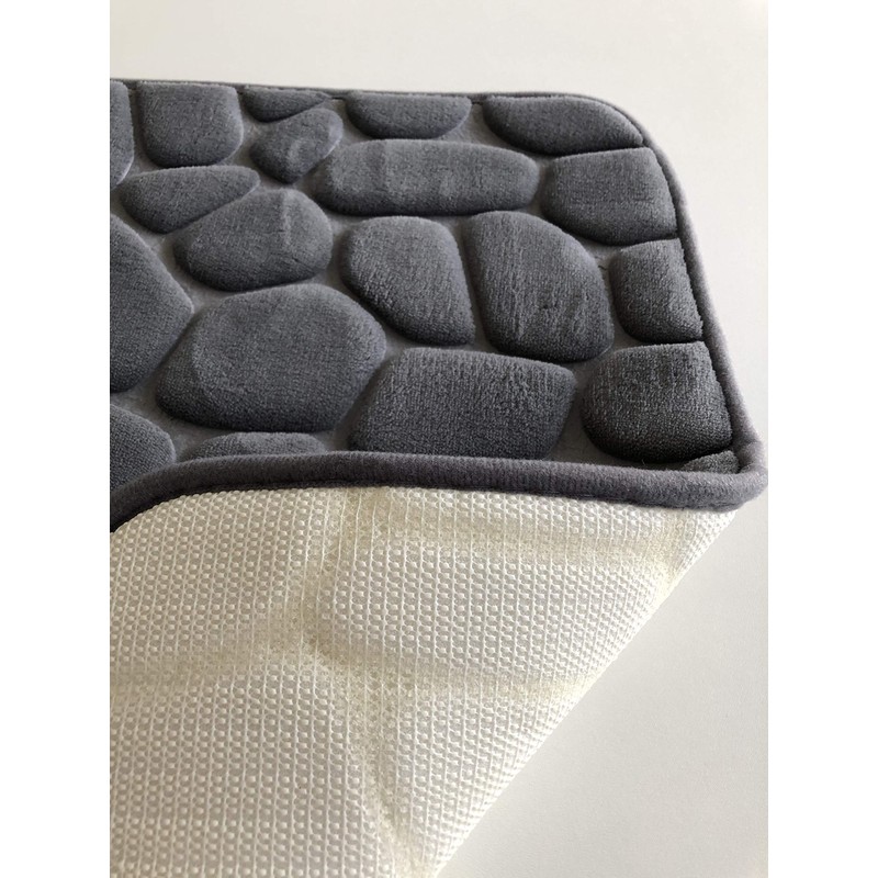 ADOB 91351 Premium Bath Mat, Bathroom Rug, Stone Look, Non-Slip,