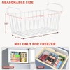 Goovilla Freezer Organizer Bins with Foldable Handle, 4 Pack Stackable