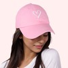 HeyCaps Women's Baseball Cap with Heart-Shaped Embroidery Pattern, Cotton Hat,